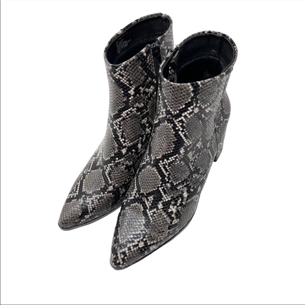 Size 8 Madden Girl snake skin booties